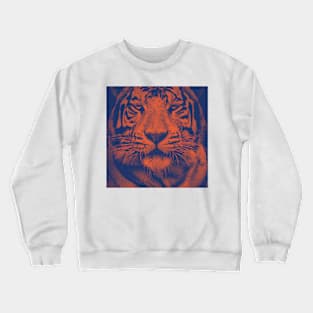 Orange and blue tiger Crewneck Sweatshirt